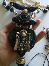 Tribal Jewelry, Maya Tribal Shaman Necklace, Native American Talisman Pendant, Ethnic Aztec Tribe Mask