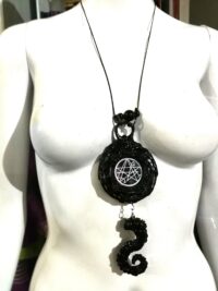Necronomicon Seal Cthulhu Mythos, Lovercraft Occult Necklace Magic Talisman, Esoteric Sigil Protection Amulet Octopus