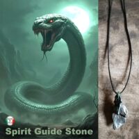 Leviathan Axe, Ancient Spirit Companion Snake Serpent, Necklace Uncut Gemstone Pendant, Magic Power Raw Stone Amulet