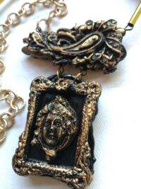Hindu Goddess, Vishnu Lakshmi Talisman Pendant, Kali Maa Oriental Jewelry, Laxmi Prayer Amulet Yoga