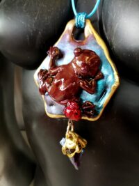 Harry Potter Chocolate Frog, Wizard Dark Academia Poison Dart Frog, Witch Toad Jewelry Amulet Pendant, Witchcraft Occult
