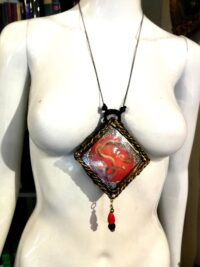 Magick Pendant of the Silent Lotus Spirit of the Golden Watcher Protection Manifestation Dragon Amulet