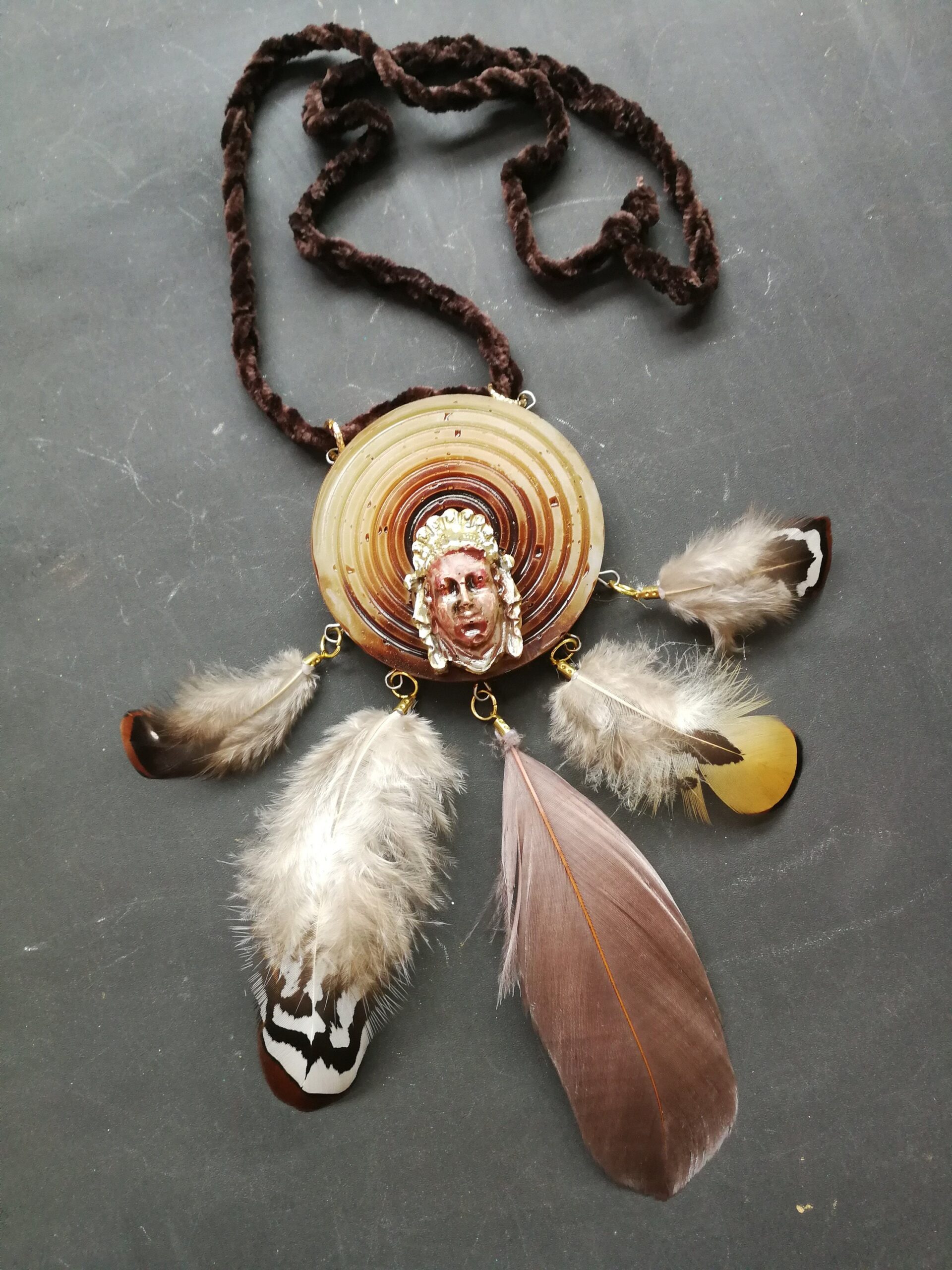 Dreamcatcher Amulet Necklace Native American, Shaman Drums Evil Eye Dream Catcher Talisman Occult Jewelry