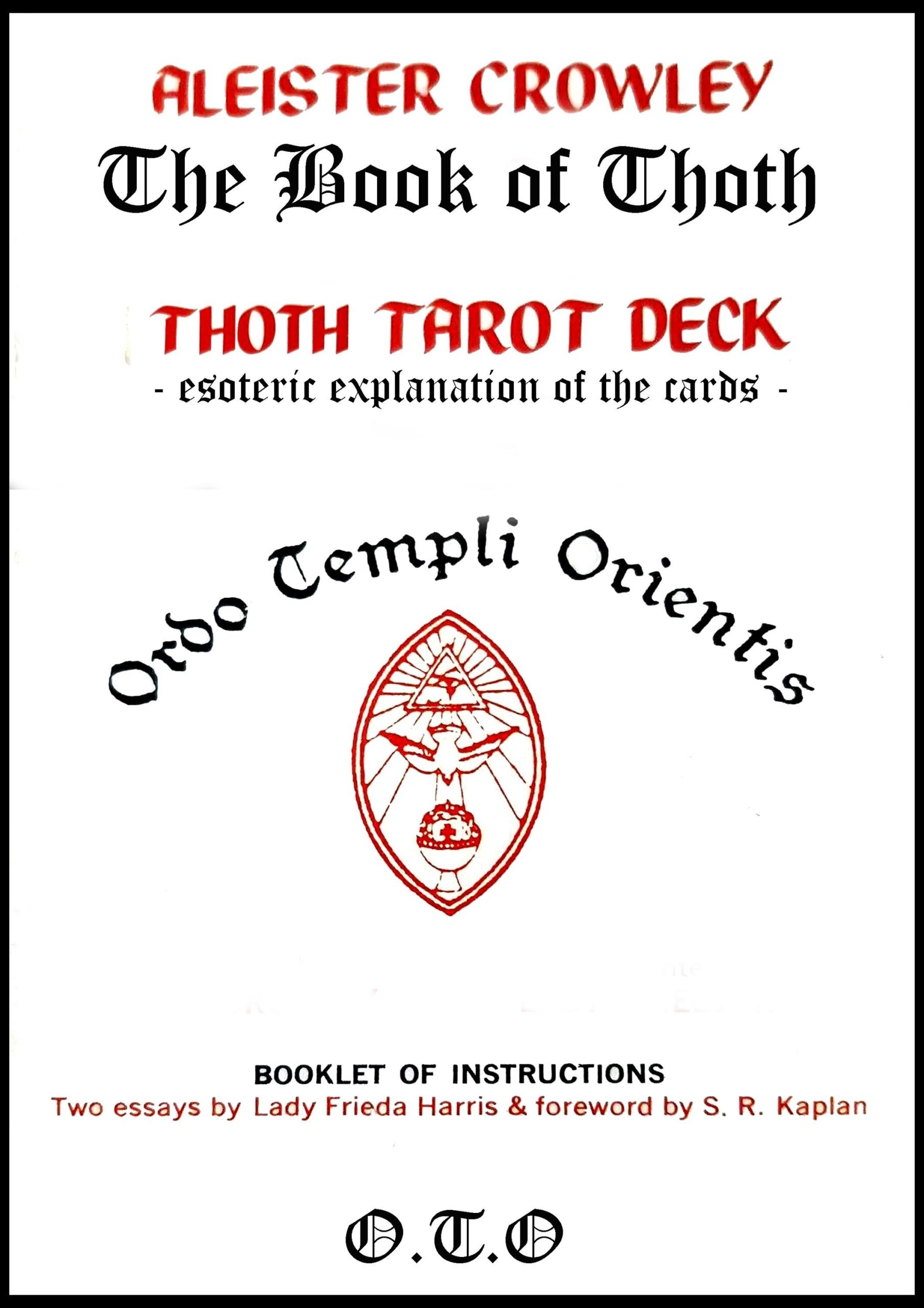 Antique Book Ancien Forbidden Knowledge, The Book of Thoth Aleister Crowley Tarot, Secret Societies Occultism