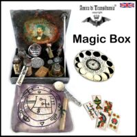 Apothecary Cabinet, Vintage Magic Witchcraft Box, Starter Kit Ritual, Potions Bottle, Incense Burner Set