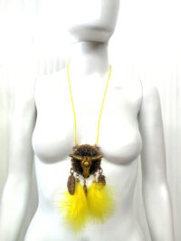 Dream Catcher Shaman Drums, Evil Eye Necklace Symbol Talisman, Ox Skull Pendant Spirit Guide Native American Amulet 555