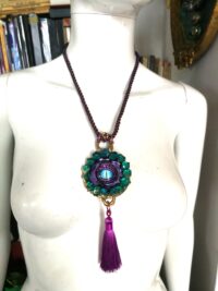 Dragon Eye Amulet, Evil Protection Talisman Pendant, Occult Magick Witch Jewelry Sun and Moon