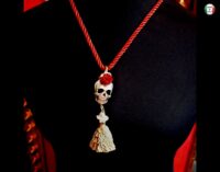 La Santa Muerte Pendant, Macabre Voodoo Magic Talisman, Lucky Amulet Gothic Skull Witch Jewelry