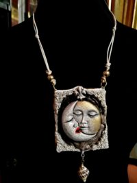 Sun and Moon, Magic Astrological Talismans Symbol Zodiac, Magical Power Universe Pendant, Jewelry Celestial Amulet Star