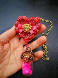 Love Amulet of Desire, Attraction Spell Jar Vial Charm Passion Irresistible Aura Talisman Heart Protection