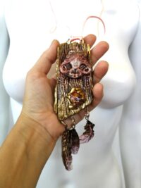 Shaman Drums Amulet, Evil Eye Dream Catcher Healer Talisman, Dreamcatcher Red Skins Native American