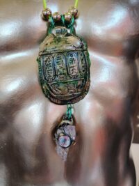 Scarab Beetle, Egyptian Goddess God Horus Ancien Egypt, Pharaon Jewelry Hieroglyphics, Papyrus Pyramid Amulet
