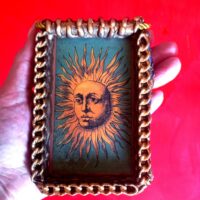 Sun and Moon Celestial Necklace, Amulet Alchemy Symbols Good Luck, Talisman Pendant Magic Power
