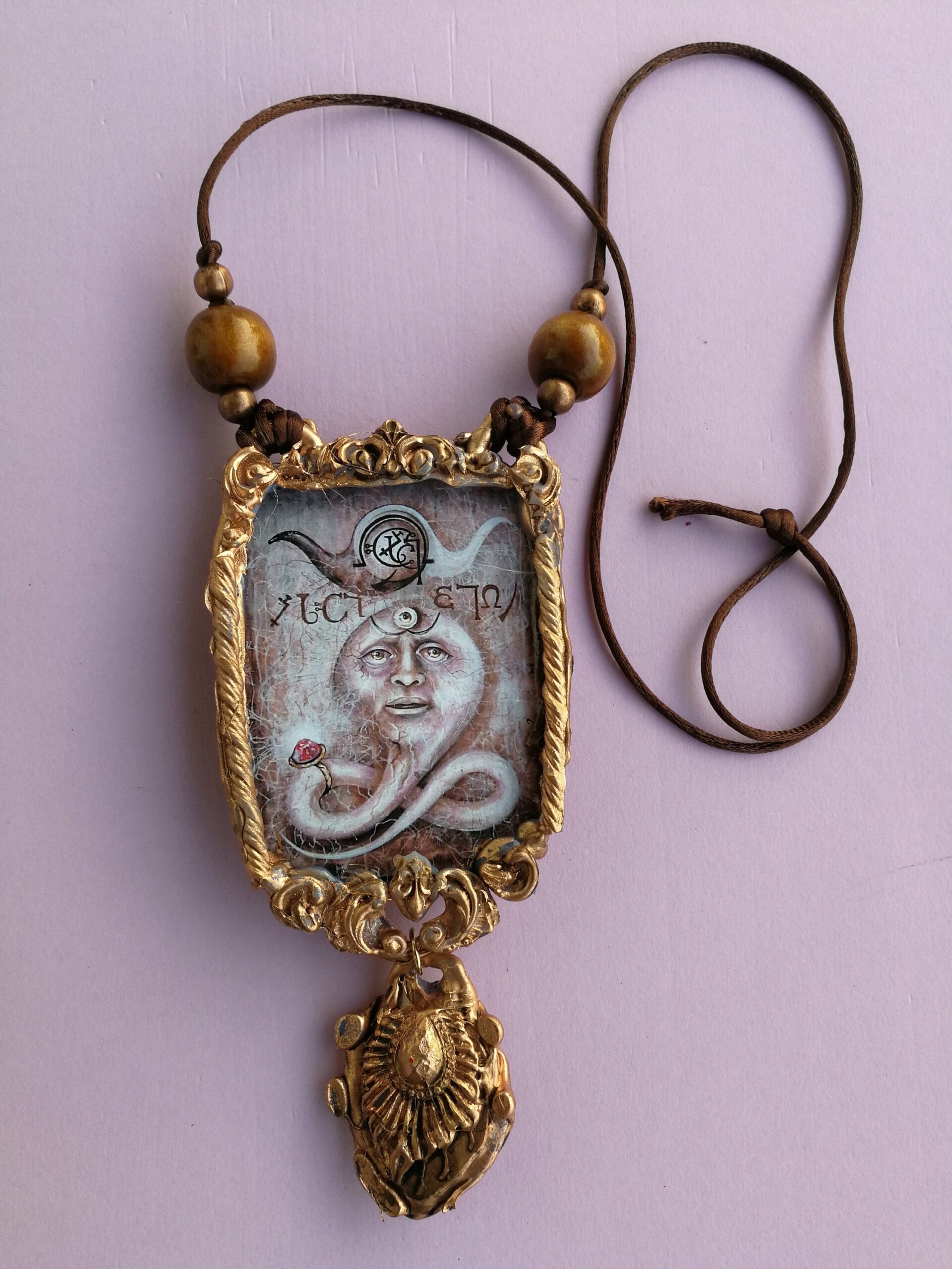Ars Goetia Talisman Agaliarept Demon Lemegeton Seal Amulet Pendant, Gothic Witch Necklace Witchcraft Occult