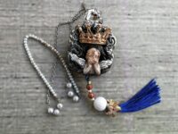 Angel and Demon, Protective Magic Talisman Evil Eye, Good Luck Protection Amulet, Spirit Guide, Celestial Guardian