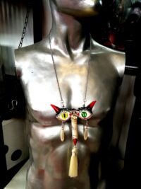 Satanic Necklace, Upside Down Cross, Antichrist Middle Finger Amulet Talisman, Occult Symbols Lucifer Satan