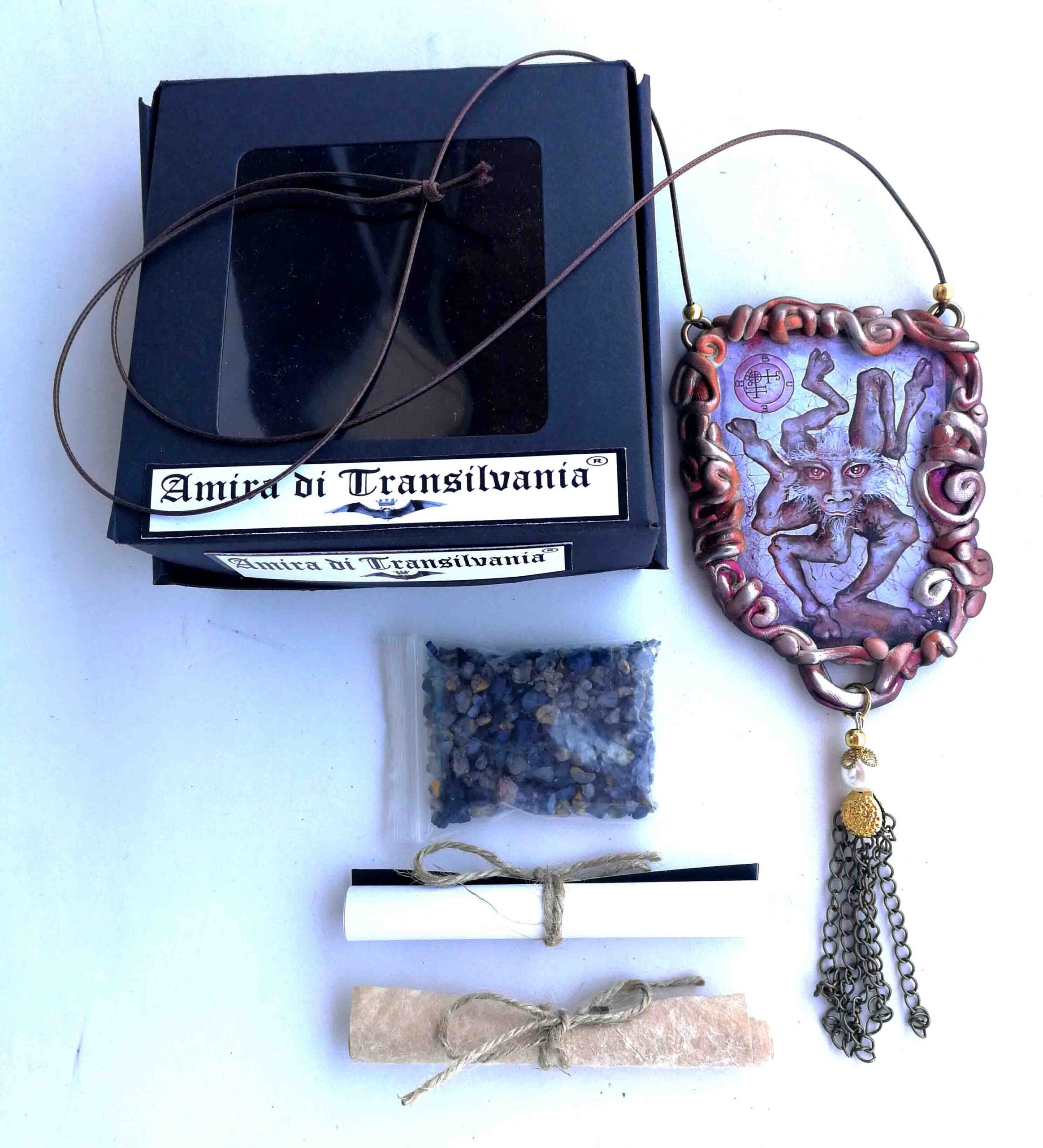 Buer Demon Protective Talisman Amulet, Magic Gothic Jewelry Witchcraft Lemegeton Goetia, Satanic Black Goat