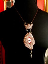 Dragon Crown, Satanic Necklace Gothic Amulet, All Seeing Eye Evil Pendant, Shield of Faith Talisman