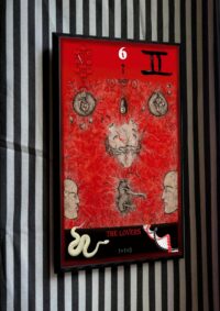 Dark Academia, Gothic Aesthetics Wall Frames, Art Decor Witchcraft Symbol, Framed Painting Love Heart