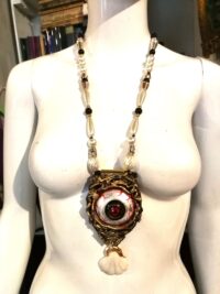 Evil Eye Necklace, Protective Talisman Pendant, Protection Amulet Witch Jewelry Hand Help Spirit Vessel