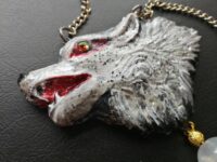 White Wolf, Necklace Pendant Charm Wild Animals, Forest Wildlife, Talisman Spirit Guide Protection Amulet