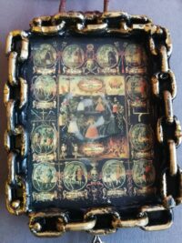 La Santa Muerte, Macabre Dance Immortality Talisman Necklace, Witch Jewelry Skull Amulet Angel of Dead Witchcraft Voodoo