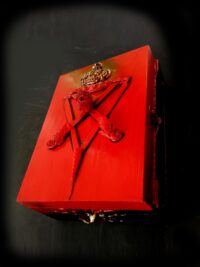 Dybbuk Box, Black Witchcraft Set, Satanic Lucifer, Beginners Magic Ritual, Altar Decor Wooden Chest