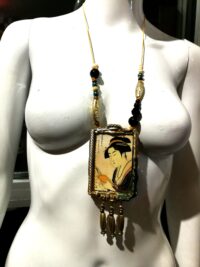 Japanese Omamori Charm, Lovers Talisman Samurai Amulet, Asian Folkloric Jewelry, Magic Pendant Good Luck