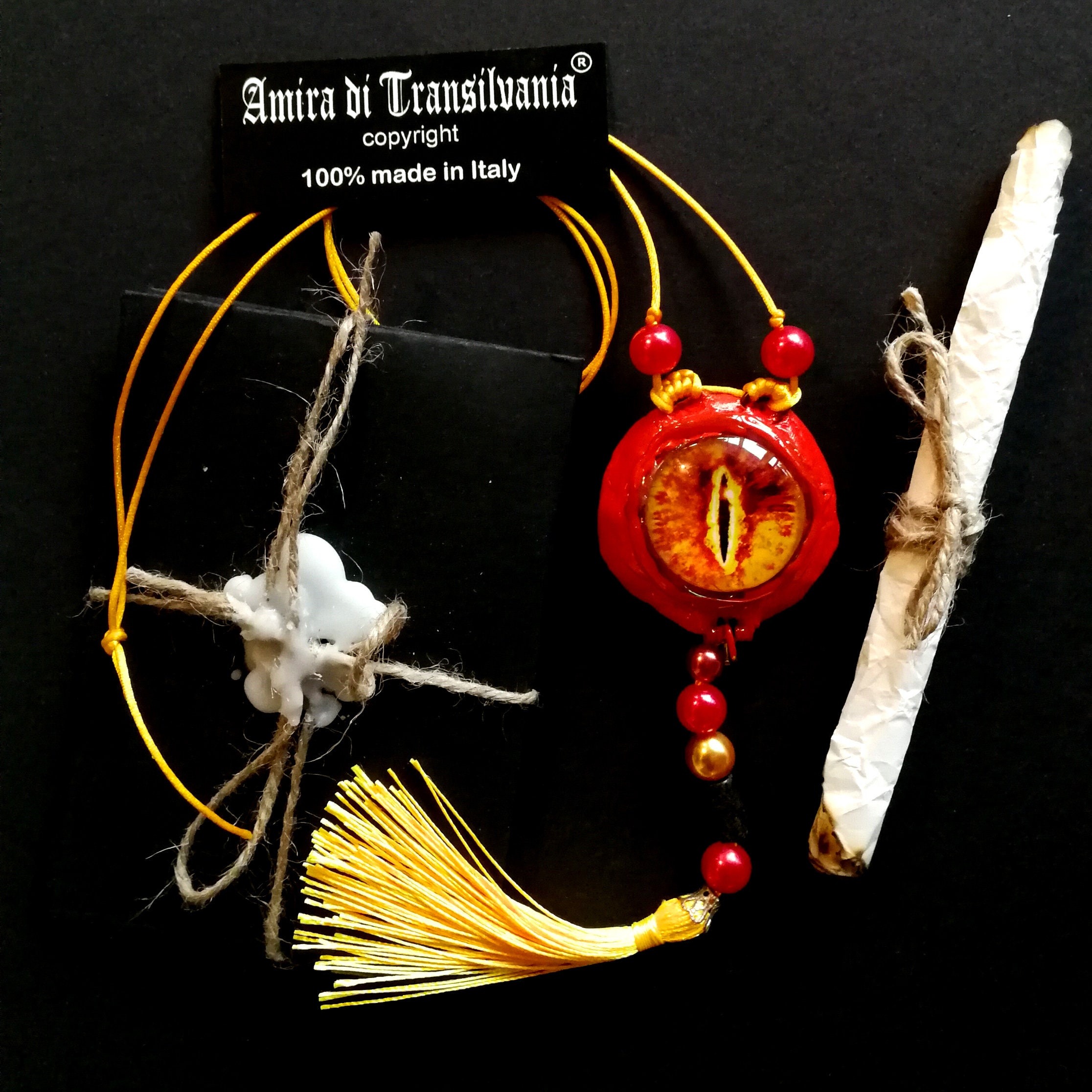 Protective Talisman, Protection Amulet Lord of the Rings Sauron Eye, Necklace Magic Esoteric Jewelry Pendant
