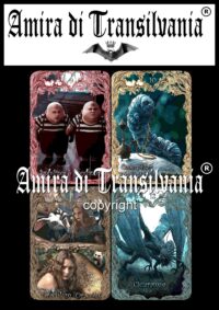 Alice in the Wonderland Tarot, White Rabbit with Cheshire Cat, Queen of Hearts and White Queen, Mad Hatter Dodo Dormouse