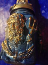 Neptun Poseidon Trident Mason Jar Magic Potion, Apothecary Bottle Vintage Witchery, Elixir of Life Forever Eternal Youth