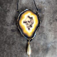 Skull Pendant, Bees Nest Talisman Djinn Amulet Money Attraction & Manifestation Magic Power Occult Jewelry