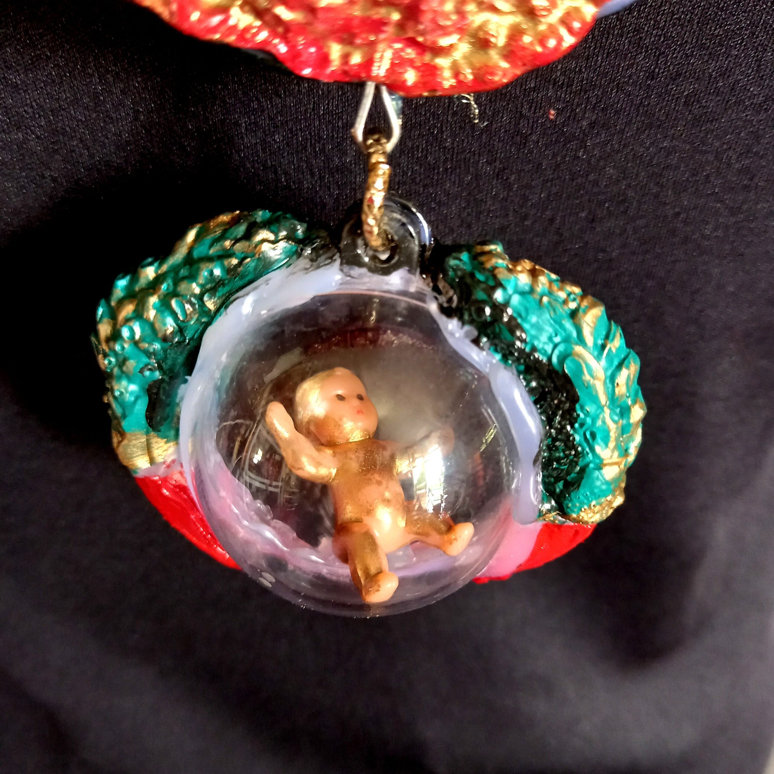 Dragon Pendant, Claw Necklace Magic Talisman, Globe Ball Amulet Demon Evil Eye Lucifer Jewelry
