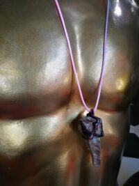 Witch Familiar, Ancient Companion Dragon Spirit Guide, Uncut Gemstone Pendant, Magic Raw Stone Amulet