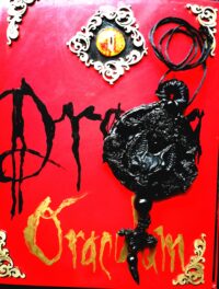 Bat Vampire, Skull Silhouette, Dracula Transylvania Dark Gothic Castle, Necklace Talisman Pendant Occult Jewelry