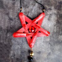 Inverted Pentagram Star, All Seeing Eye Amulet, Devil Talisman Five Fingers Pendant, Satanic Symbol