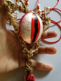 Illuminati Necklace - Magic Eye Symbols, Protective Talisman Pendant Triangle, Protection Amulet Stone Urn Charm