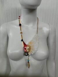 Angel and Demon, Winged Guardian Talisman Protection Pendant, Spiritual Sacred Energy Amulet Evil Eye