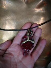 Vampire Energy, Uncut Gemstone Pendant, Transylvania Blessing Spell Amulet, Necklace Magic Portal Raw Stone