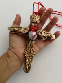 Satanic Cross, Little Devil Pendant in Deviled Egg, Sigil of Lucifer Satan Baphomet, Royal Crown Artcraft Esoteric Jewelry