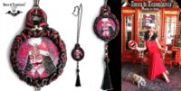 Dracula Talisman Bat Vampire, Gothic Amulet Transylvania Pendant Magic Artcraft, Count Vlad Tepes Castle