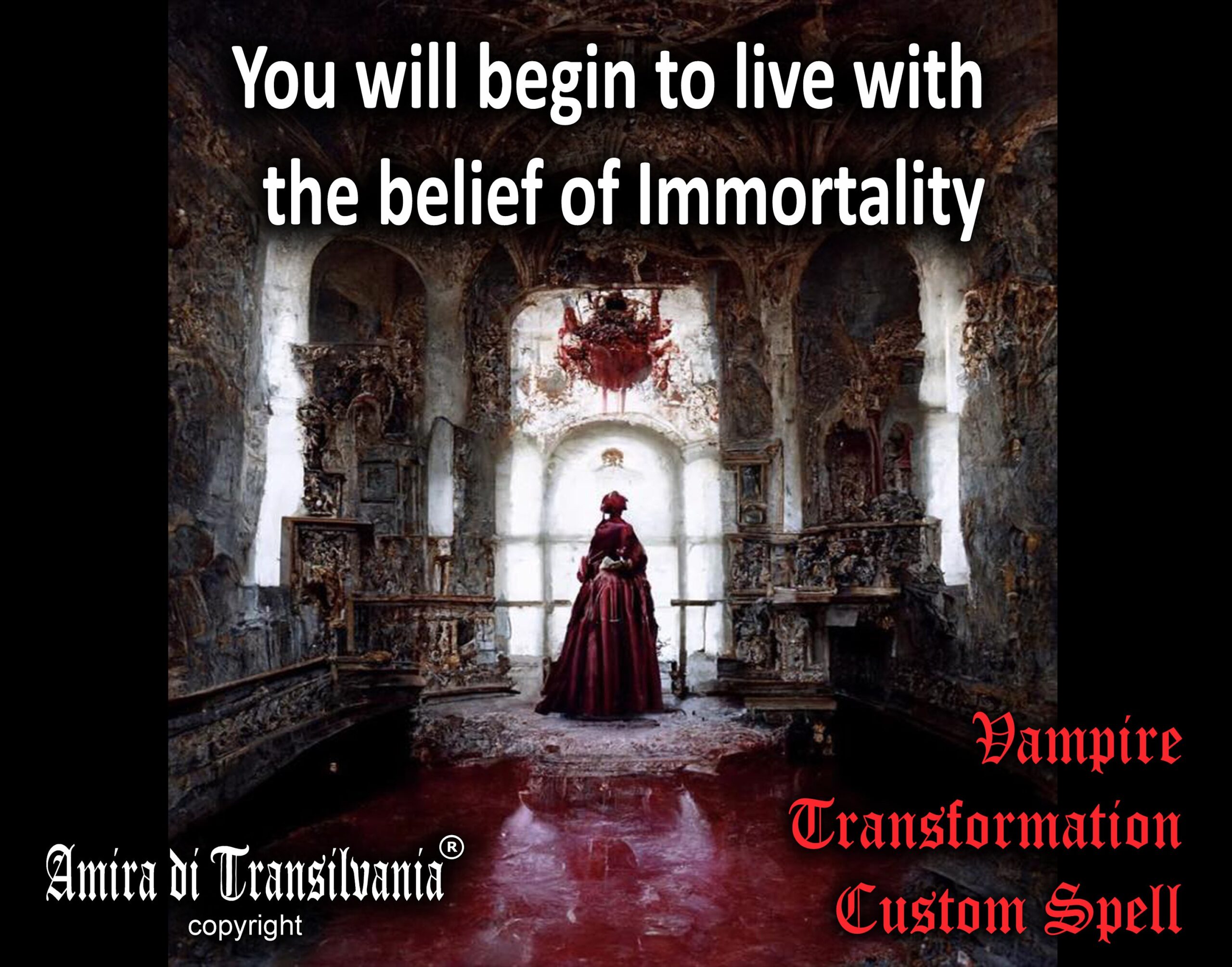 Vampire Mindset, Become Powerful Magical Person, Magic Custom Rite Dracula Transylvania, Seduction Tecniques Instruction Ritual