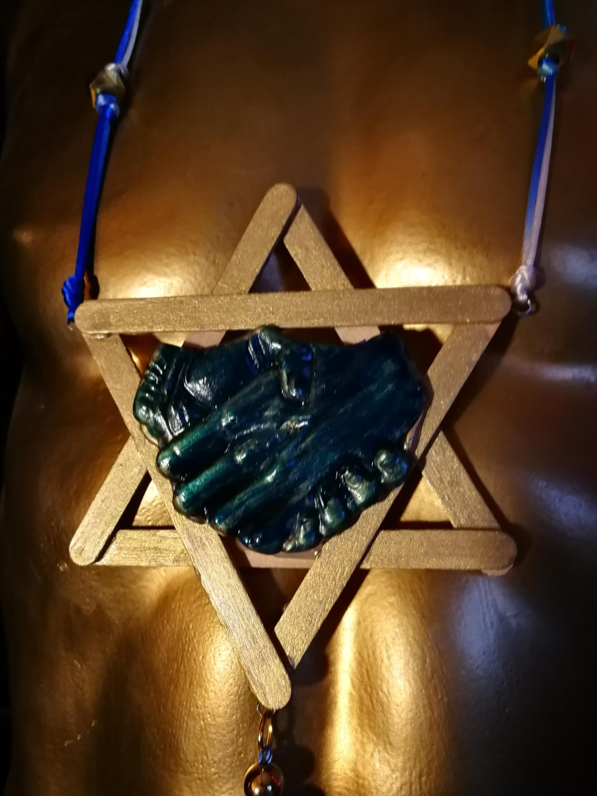 David Star Necklace Brotherhood Talisman, Amulet of Omnipotence's Shadow Flame, Mystical Jewish King Solomon Hebrew