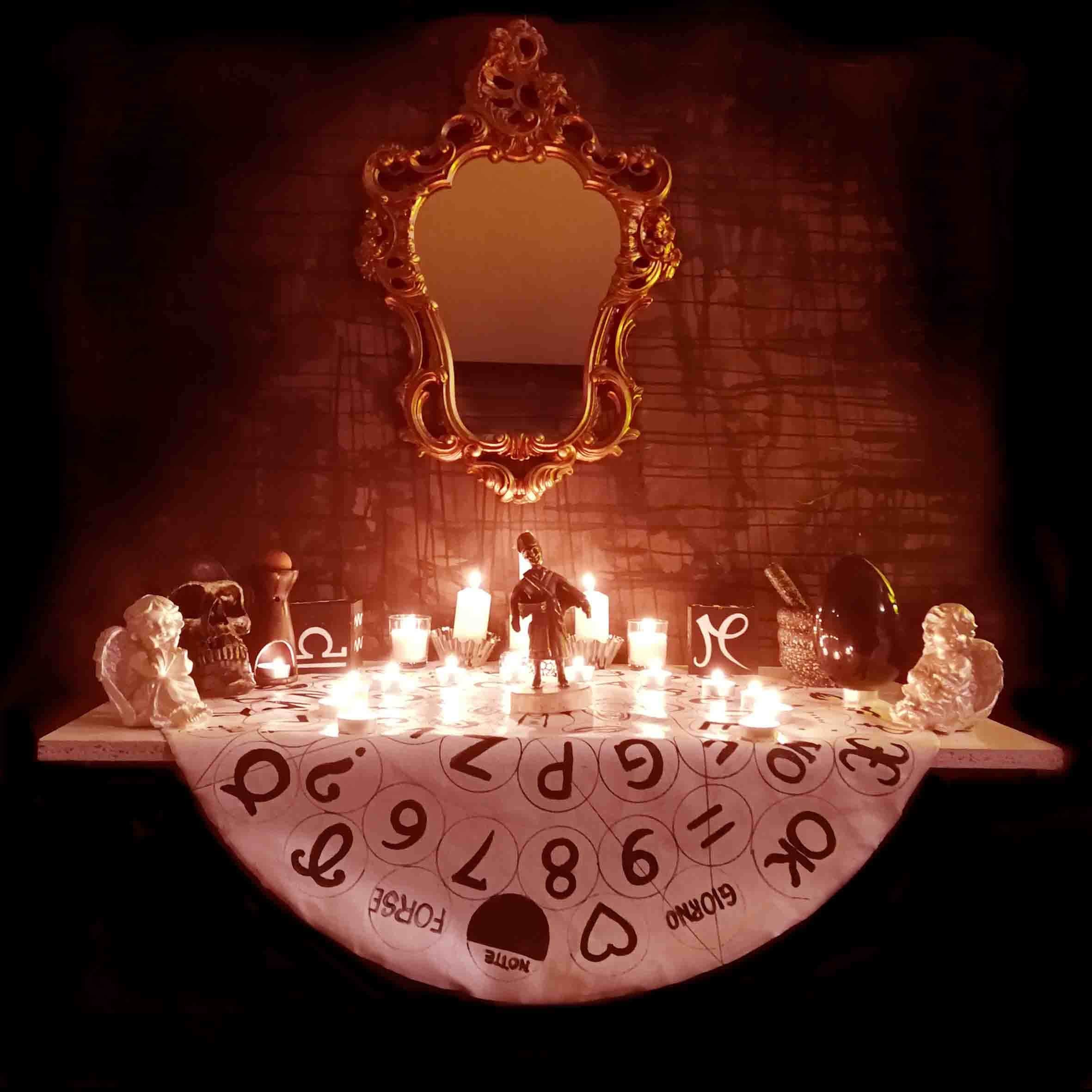 Ouija Board, Hocus Pocus Pagan Wheel Divination, Talking Table Planchette Witches Magic Altar Clairvoyance