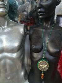 Green Witch, Witchcraft Symbol Magic Evil Eye Talisman, Salem Massachusetts Amulet, Bee Nest Pentacle