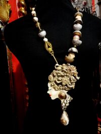 African Necklace Pendant, Voodoo Witch Spiritual Amulet, Dark Magic Cursed Talisman Haunted Witchcraft Jewelry