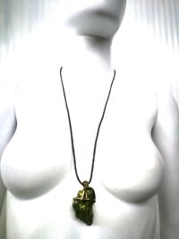 Witch Familiar, Ancient Spirit Companion Preying Mantis, Magic Portal Raw Stone Amulet, Necklace Uncut Gemstone