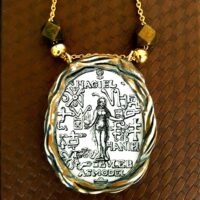 Catherine de Medici Magic Talisman Queen Nostradamus Magician, Alchemy Symbol Astrology Alchemist Amulet Pendant