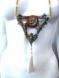 Illuminati Necklace - Magic Devil Eye Symbols, Protective Talisman Pendant Triangle, Protection Amulet Stone Charm