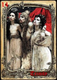 Dracula Tarot Deck, Bat Vampire Oracle Card, Transylvania Magic Romania Gothic Castle, Old Love Spell